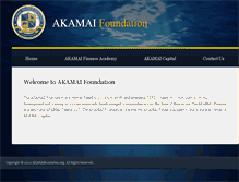 Tablet Screenshot of akamaifoundation.org